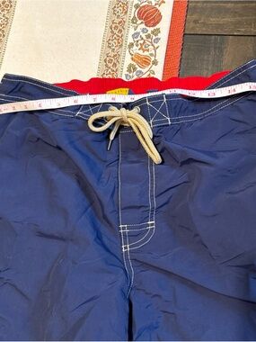 Polo by Ralph Lauren Navy Swim Trunks with Red Waistband